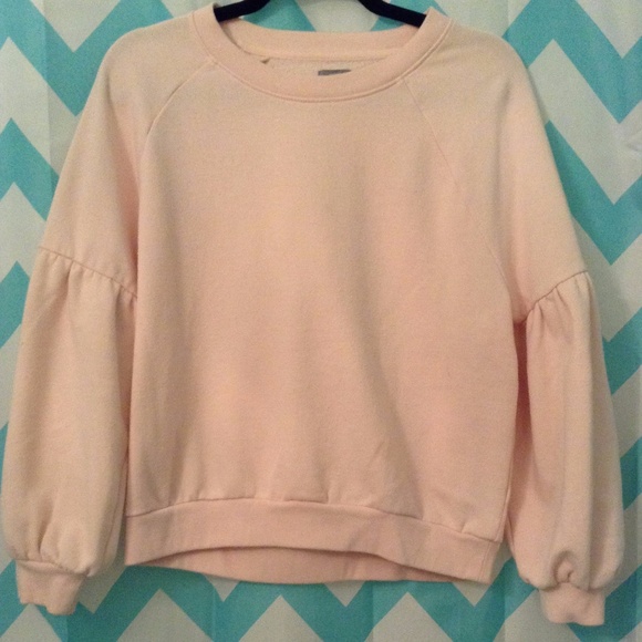 Aerie light pink crew neck sweatshirt - Picture 2 of 3